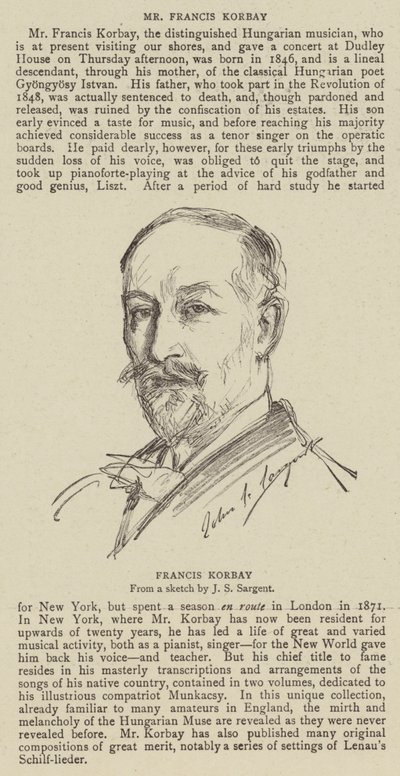 Francis Korbay von John Singer Sargent